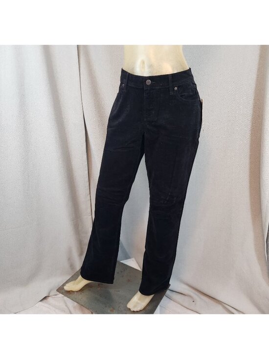 Old Navy Pants - Old Navy Black Corduroy Boot Cut Curvy Pants Slacks Siz 12 Reg LARGE 33Wx32I NEW